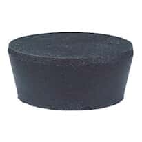 Cole-Parmer Solid Black Rubber Stoppers, Standard Size 7; 15/Pk