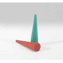Cole-Parmer Tapered Micro Aperture Stopper, Red Rubber, 4 to 12.7 mm Dia; 24/Pk