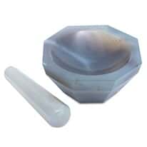 Cole-Parmer 3" Agate Mortar & Pestle Set, 25 mL