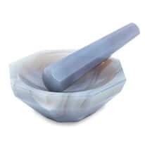 Cole-Parmer 3.5" Agate Mortar & Pestle Set, 50 mL