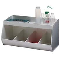 Cole-Parmer Four-Bin Organizer, White, 24" L x 10.5" D x 12" H; 1/Pk