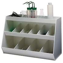 Cole-Parmer Ten-Bin Organizer, White, 24" L x 10.75" D x 16" H; 1/Pk