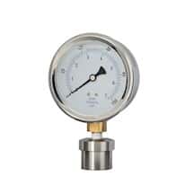 Cole-Parmer Industrial Pressure/Process Gauge, 2.5" Dia, 316SS Diaphragm; 0 to 1500 psi