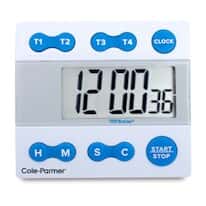 Cole-Parmer Large-Digit Four-Channel Alarm Timer