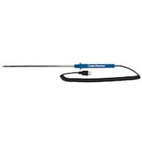 Cole-Parmer Type-J, E x tra-Long Heavy-Duty Probe, Mini-Connector, 24" L, .250" Dia, Grounded 