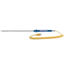 Cole-Parmer Type-K Gen-Purpose Heavy-Duty Probe Mini-Connector, 12" L Grounded 5ft Coil Cord
