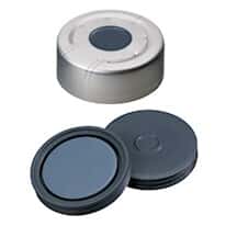 Cole-Parmer Aluminum Crimp Cap, 20 mm Dia., Pressure Release, Pharma-Fix Butyl/PTFE Septum; 1000/pk