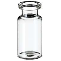 Cole-Parmer Headspace Vial, Glass, 20 mm, DIN Crimp Neck, Round Bottom, Long Neck, 10 mL; 1000/pk