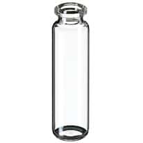 Cole-Parmer Headspace Vial, Glass, 20 mm, Crimp Neck, Round Bottom, 20 mL; 1000/pk