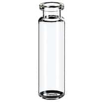 Cole-Parmer Headspace Vial, Glass, 20 mm, DIN Crimp Neck, Round Bottom, 20 mL; 1000/pk