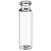 Cole-Parmer Headspace Vial, Glass, 20 mm, DIN Crimp Neck, Flat Bottom, Long Neck, 20 mL; 1000/pk