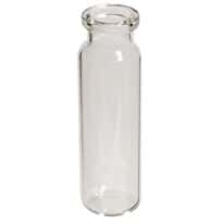 Cole-Parmer Headspace Vial, Glass, 20 mm, Crimp Neck, Round Bottom, CTC Compatible, 20 mL; 1000/pk