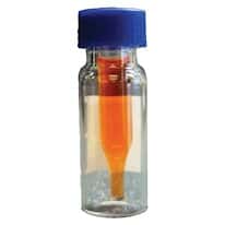 Cole-Parmer LCGC Fused-Insert Screw Top Vials, Glass, 9 mm Short Thread, 0.3 mL, PTFE/Silicone/PTFE Septum; 100/pk