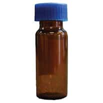 Cole-Parmer LCGC Screw Top Vials, Amber Glass, 9 mm Short Thread, 2 mL, Pre-Slit PTFE/Silicone Septum; 100/pk