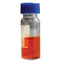 Cole-Parmer LCGC Screw Top Vials, Glass, 9 mm Short Thread, 2 mL, with Label Area, PTFE/Silicone Septum; 100/pk