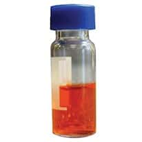 Cole-Parmer LCGC Screw Top Vials, Glass, 9 mm Short Thread, 2 mL, with Label Area, Pre-Slit PTFE/Silicone Septum; 100/pk