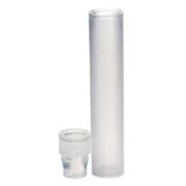 Cole-Parmer Shell Vial, 8 mm, Polypropylene, Flat Bottom, 1 mL, with PE Starburst Plug; 250/pk