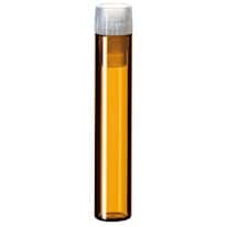 Cole-Parmer Shell Vial, 8 mm, Amber Glass, Flat Bottom, 1 mL, without Insertion Barrier; 1000/pk