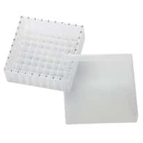 Cole-Parmer Polypropylene Storage Box, Transparent, 81 x 2 mL, with Alphanumeric Coding; Each