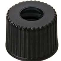 Cole-Parmer Screw Cap, Polypropylene, Black, 8 mm, Open, No Septa; 1000/pk