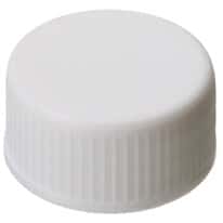 Cole-Parmer Screw Cap, Polypropylene, White, 24 mm, Closed, No Septa;1000/pk