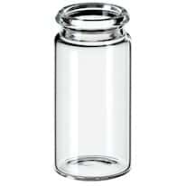 Cole-Parmer Snap Top Vial, Glass, 10 mL, Neck Dia. 18 mm; 1000/pk