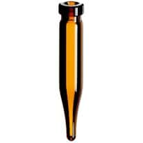 Cole-Parmer Crimp Vial, Amber Glass, 0.7 mL, 8 mm, Conical Bottom; 1000/pk