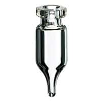 Cole-Parmer Crimp Vial , Glass, 0.9 mL, 11 mm, Conical Bottom; 1000/pk
