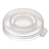 Cole-Parmer Snap Cap, Polyethylene Closed Top, Transparent, 18 mm; 1000/pk