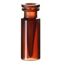 Cole-Parmer Snap/Crimp Vial, Amber Polypropylene, 0.3 mL, 11 mm, Fused Insert; 1000/pk