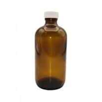 Cole-Parmer Pre-Cleaned EPA Narrow-Mouth Bottle, Amber Glass, 250mL (8.5 oz); 12/CS