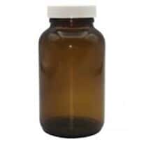 Cole-Parmer Pre-Cleaned EPA Wide-Mouth Bottle, Amber Glass, 250mL (8.5 oz); 12/CS