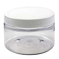 Cole-Parmer SamplePrep 2248 Jar with Screw Cap, Clear Plastic, 12 oz (355 mL); 8/PK 
