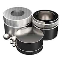 Cole-Parmer SamplePrep 8009 Grinding Vial Set, Round-Ended, Hardened Steel, 35 mL; 1/EA