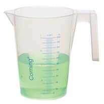 Corning 1015P-3L PP Graduated Beakers with Handle and Spout, 3 L, 6/Cs