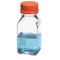 Corning Pyrex 1396 Glass Media Bottle, Square, 250 mL; 10/CS