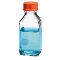 Corning Pyrex 1396 Glass Media Bottle, Square, 500 mL; 10/CS