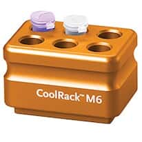 Corning CoolRack® M6 Cooling Block, 6 x 1.5/2 mL Microcentrifuge Tubes; Orange