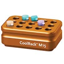 Corning CoolRack® M15 Cooling Block, 15 x 1.5/2 mL Microcentrifuge Tubes; Orange