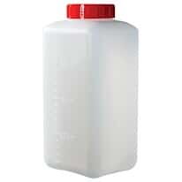 Corning Gosselin Storage Bottle with Screw Cap, 2 L, square, HDPE, sterile; 50/cs