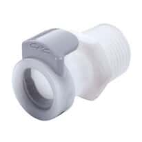 CPC (Colder) APC Quick-Disconnect Fitting, Threaded Body, Acetal , Non-Valved, 3/8" NPT(M); 1/Each