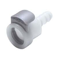 CPC (Colder) APC Quick-Disconnect Fitting, Hose Barb Body, Acetal, Non-Valved, 1/4" ID; 1/Each