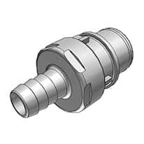 CPC (Colder) HFC12 Quick-Disconnect Fitting, Hose Barb Insert, Polypropylene, Non-Valved, 3/8" ID; 1/Each