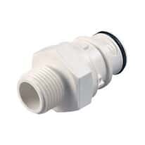 CPC (Colder) HFCD35 Quick-Disconnect Fitting, Threaded Insert, Polysulfone, Valved, 3/8" NPT(M); 1/Each