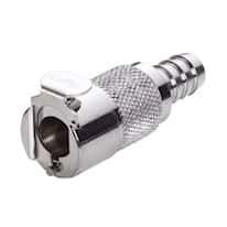 CPC (Colder) LC Quick-Disconnect Fittings, Hose Barb Body, Chrome-Plated Brass, Non-Valved, 3/8" ID; 1/Each