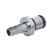 CPC (Colder) LC Quick-Disconnect Fittings, Hose Barb Insert, Chrome-Plated Brass, Non-Valved, 1/4" ID; 1/Each
