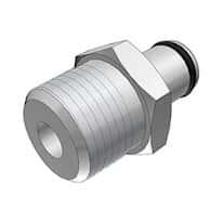 CPC (Colder) LC Quick-Disconnect Fitting, Threaded Insert, Chrome-Plated Brass, Non-Valved, 3/8" NPT(M); 1/Each