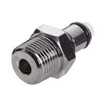 CPC (Colder) LCD Quick-Disconnect Fitting, Threaded Insert, Chrome-Plated Brass, Valved, 3/8" NPT(M)