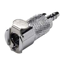 CPC (Colder) MC Quick-Disconnect Fitting, Hose Barb Body, Chrome-Plated Brass, Non-Valved, 1/8" ID; 1/Each