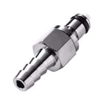 CPC (Colder) MC Quick-Disconnect Fitting, Hose Barb Insert, Chrome-Plated Brass, Non-Valved, 1/4" ID; 1/Each